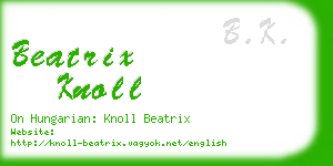 beatrix knoll business card